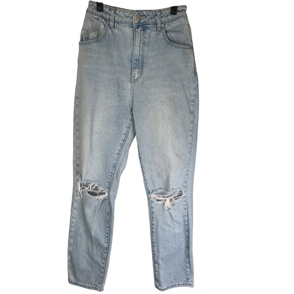 Rollas High Size 28 Rise Slim Dusters Jeans Light Blue Denim - Picture 1 of 13